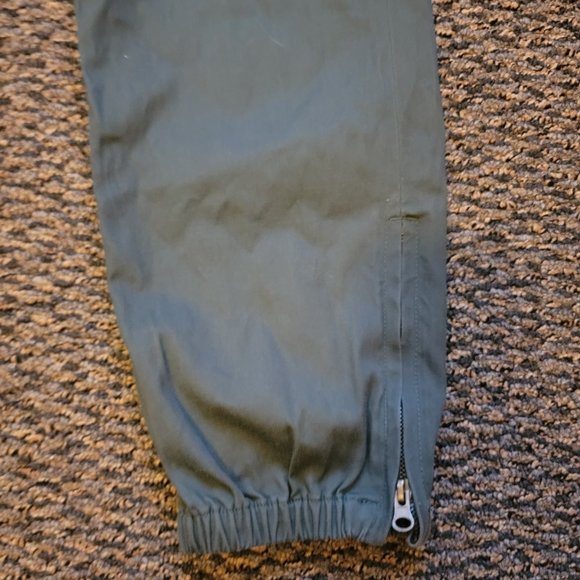 Liverpool Los Angeles Crop Cargo Trouser Jogger With Zip Hem Olive Green Size 12 - Picture 8 of 13